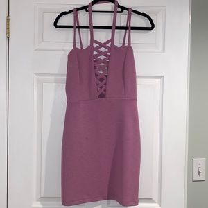 RUBY AND JENNA Mauve pink cocktail dress